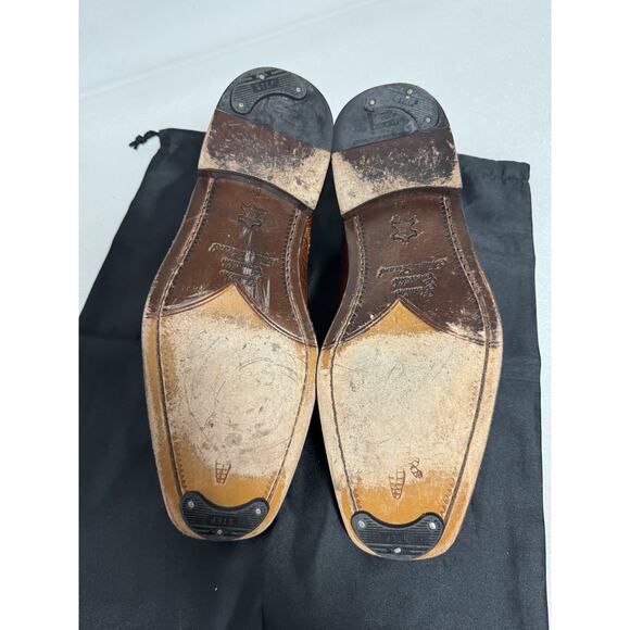 Yiima Shoes Mens Size 8.5 Brown Genuine Crocodile Teju Lizard Monk Strap Spain main image 5